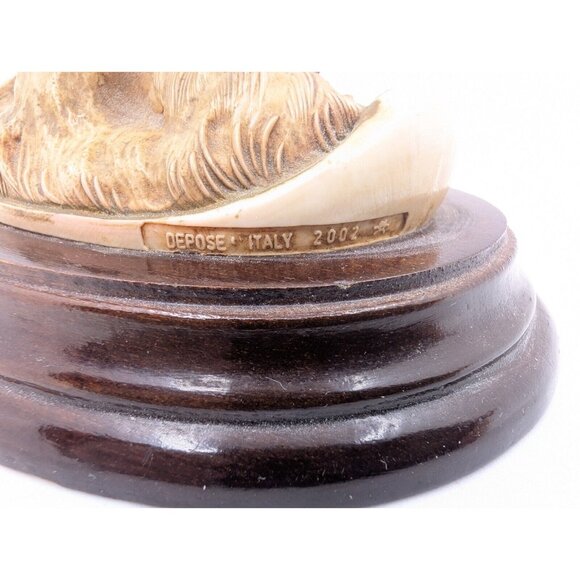 Vtg Fontanini Fisherman Fishing Figurine Wood Base 2002 Depose Italy 8.5" - Picture 8 of 16